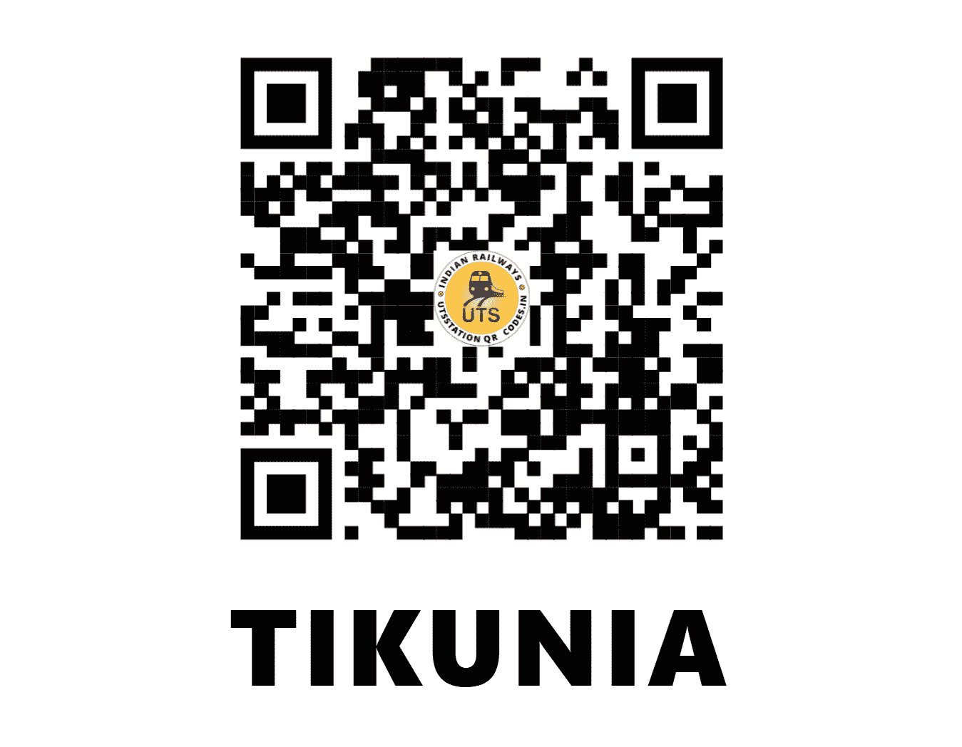 UTS QR Code for TIKUNIA - TQN - NE (UTTAR PRADESH)